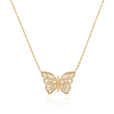Necklace gold 18k Gold Papillon Butterfly Women's Necklace Jewelry 2022 18k Gold Papillon Butterfly Women's Necklace Jewelry Olga Nikoza Swimwear