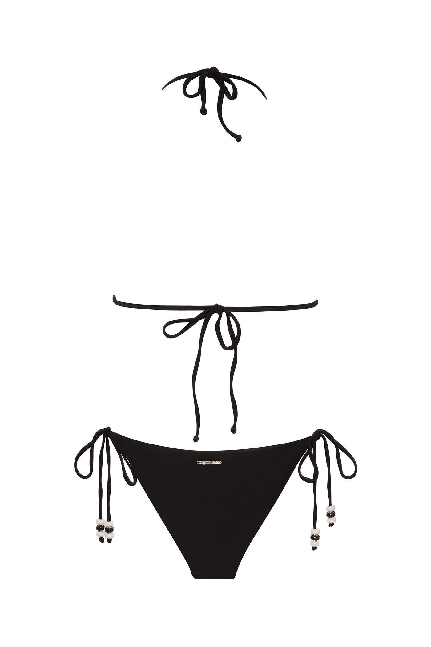 Lycaste Fuchsia w/ Embroidered Orchid Triangle Bikini Top 2022 Nikoza Swimwear Lycaste Black Orchid Triangle Bikini Top Olga Nikoza Swimwear