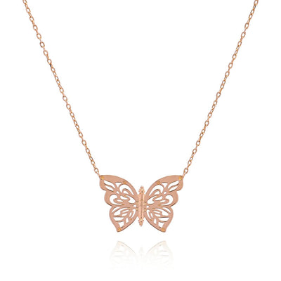 Necklace rose-gold .925 Silver Papillon Butterfly Women's Necklace Jewelry 2022 Silver Papillon Butterfly Women's Necklace Jewelry Olga Nikoza Swimwear