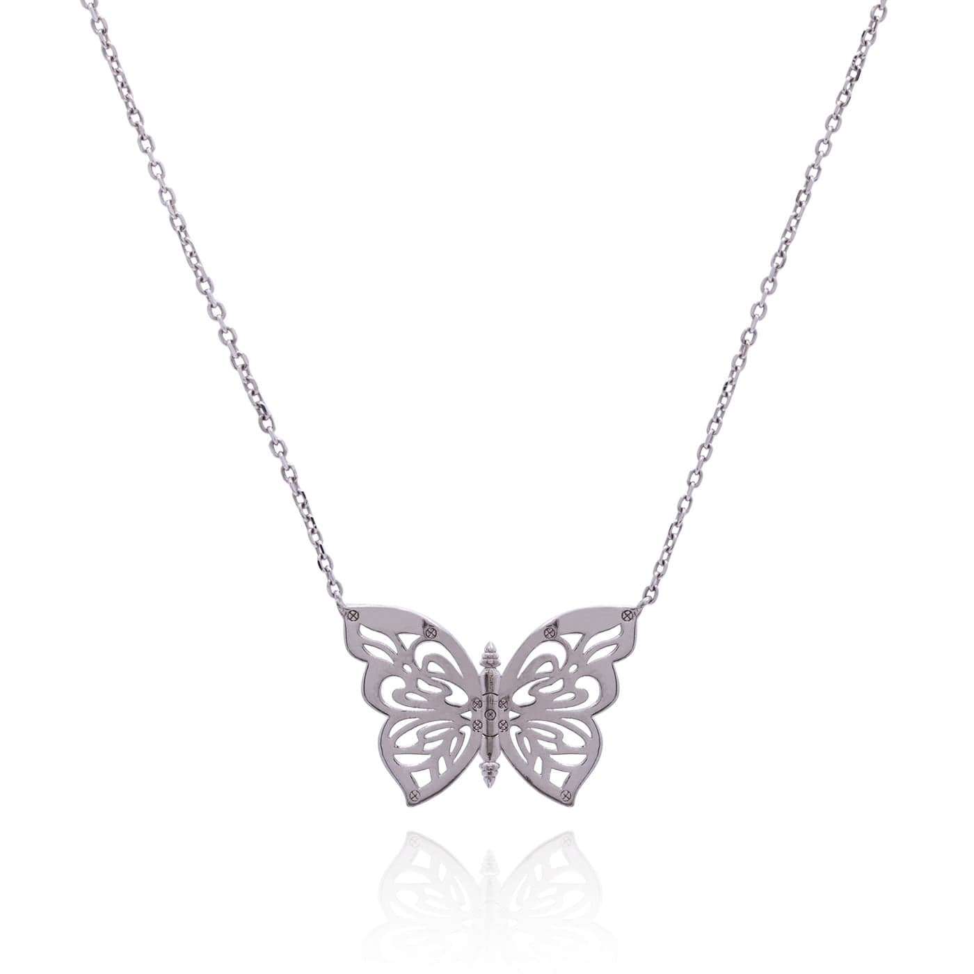 silver papillon