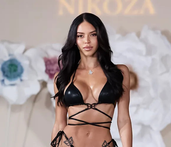 Olga Nikoza presenting luxury resortwear at Miami Swim Week