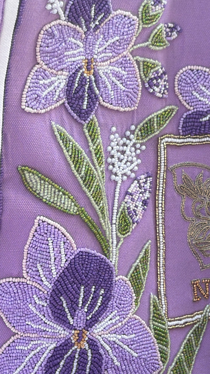 Goddess in Lilac Beach Bag
