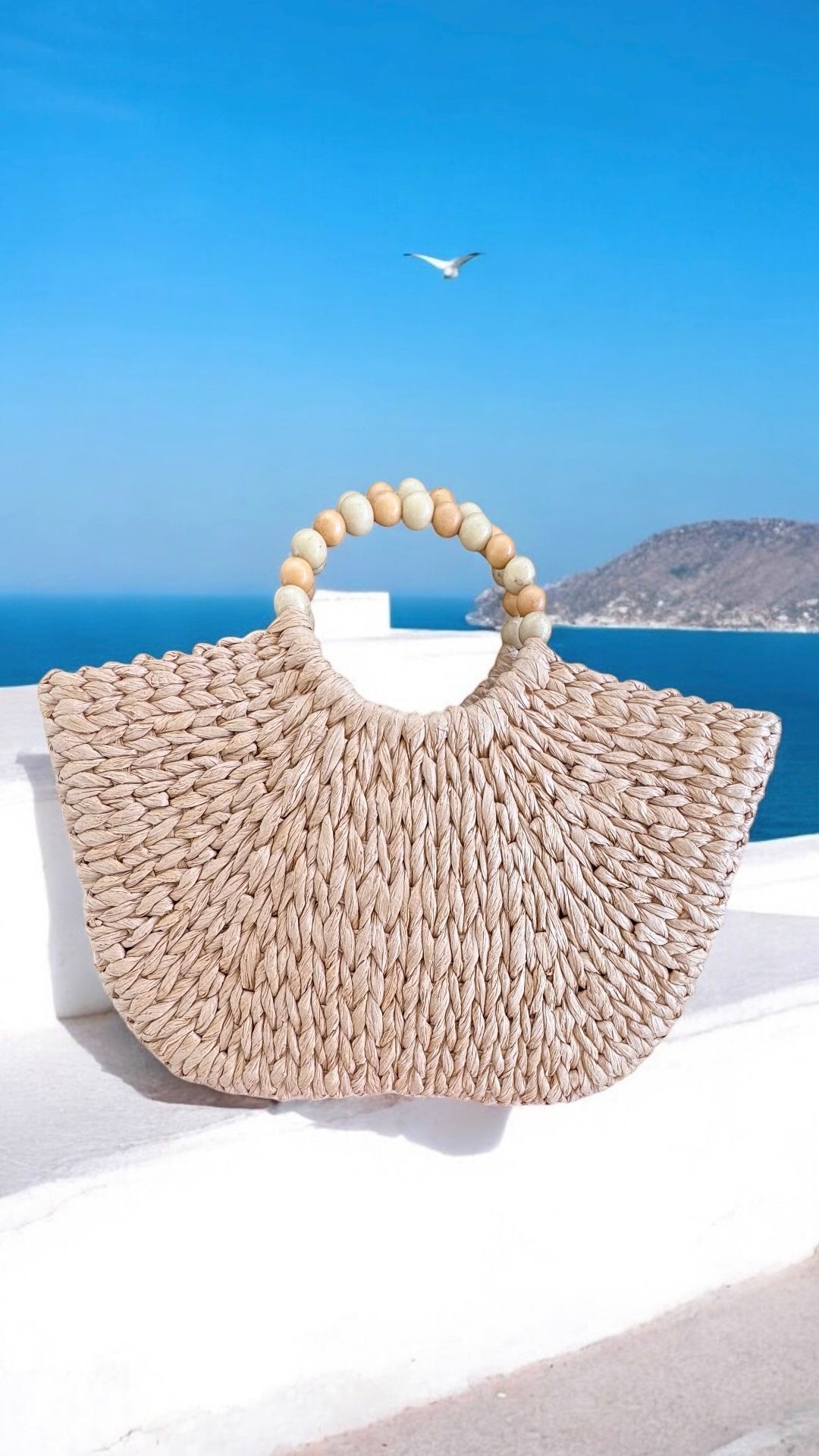 Eco Chic Natural Straw Beach Bag