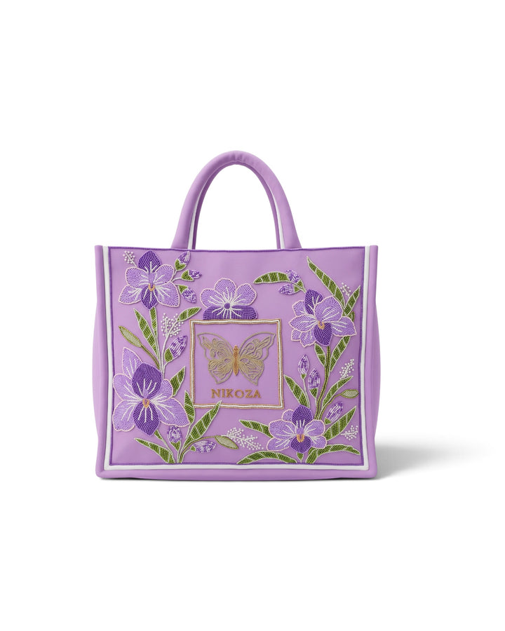 Goddess in Lilac Beach Bag