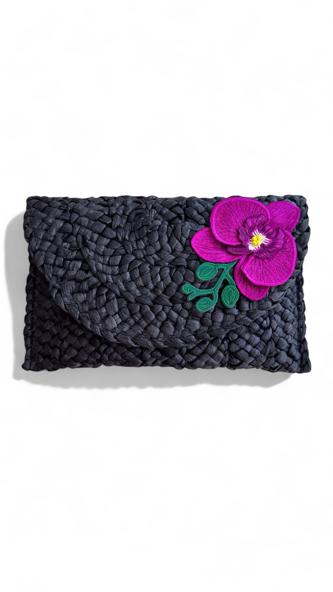 Bag Black Natural Straw Karla Straw Clutch Karla Straw Clutch NIKOZA