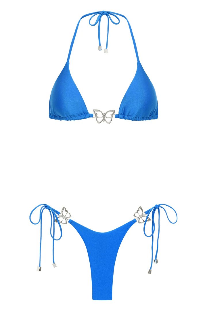 bikini Blue Diana Bikini Set Blue Diana Bikini Set | Silver Butterfly Swimwear | Nikoza NIKOZA