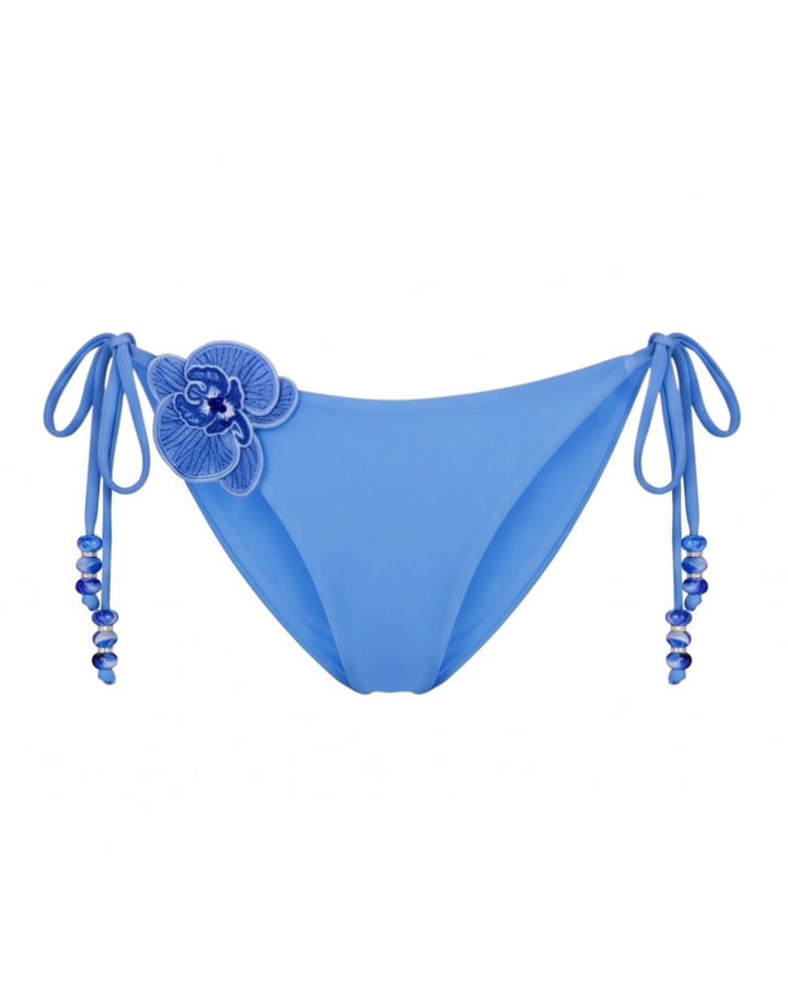 bikini bottom Blue / XS Sapphire Bloom Bikini Bottom Sapphire Bloom Tie-Side Bikini Bottom | NIKOZA NIKOZA