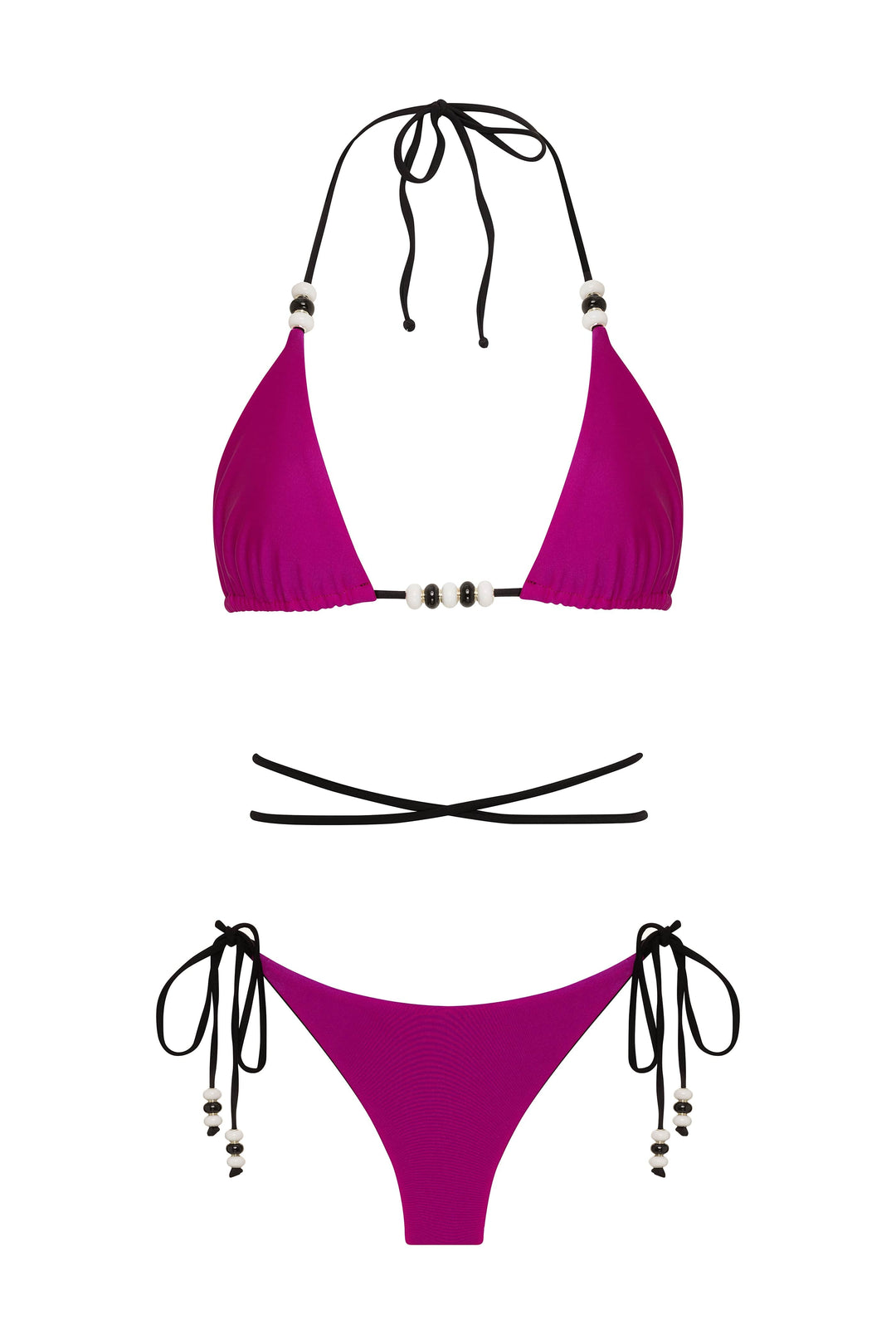 CATTLEYA TOP & BOTTOM BLACK BIKINI NIKOZA