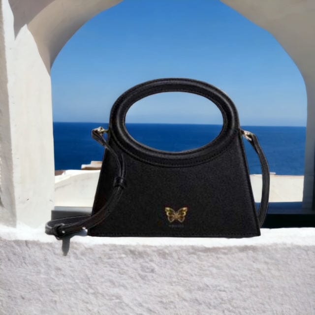 Bag Copy of Black Runa Bag 2023 Beige/Black Beige Canvas Tote Beach Bag with black leather handles and Black leather trim NIKOZA