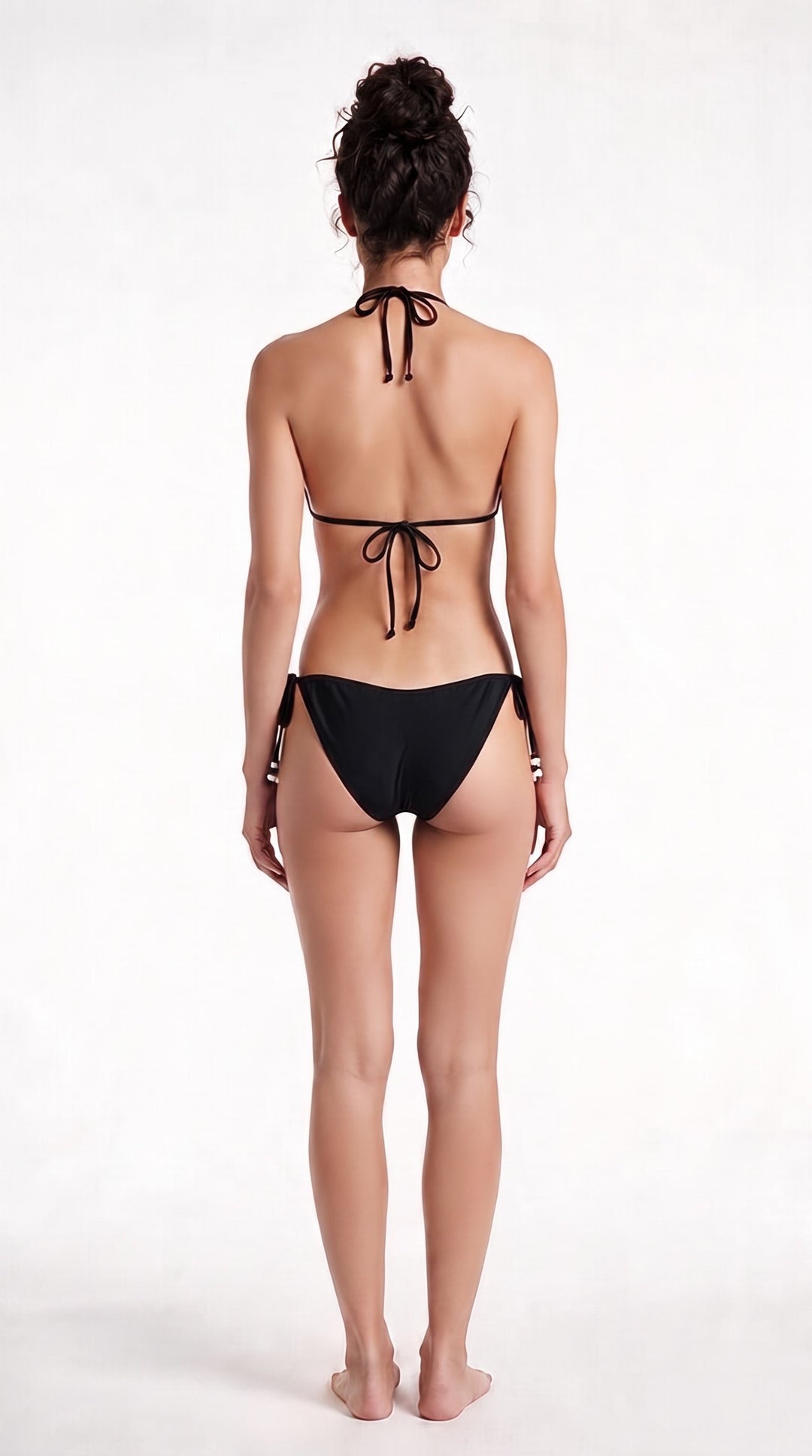 bikini LYCASTE TOP &amp; BOTTOM BLACK BIKINI Lycaste Black Bikini Set | 3D Orchid Embroidered Swimwear | Nikoza NIKOZA