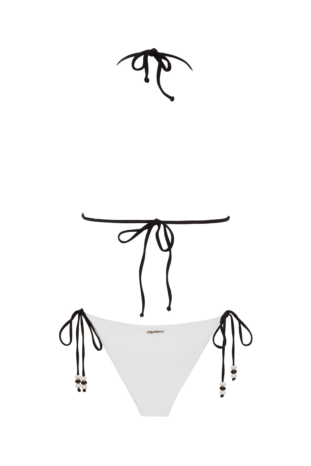 bikini Lycaste Top &amp; Bottom White Bikini Lycaste White Bikini Set | 3D Orchid Embroidered Swimwear NIKOZA