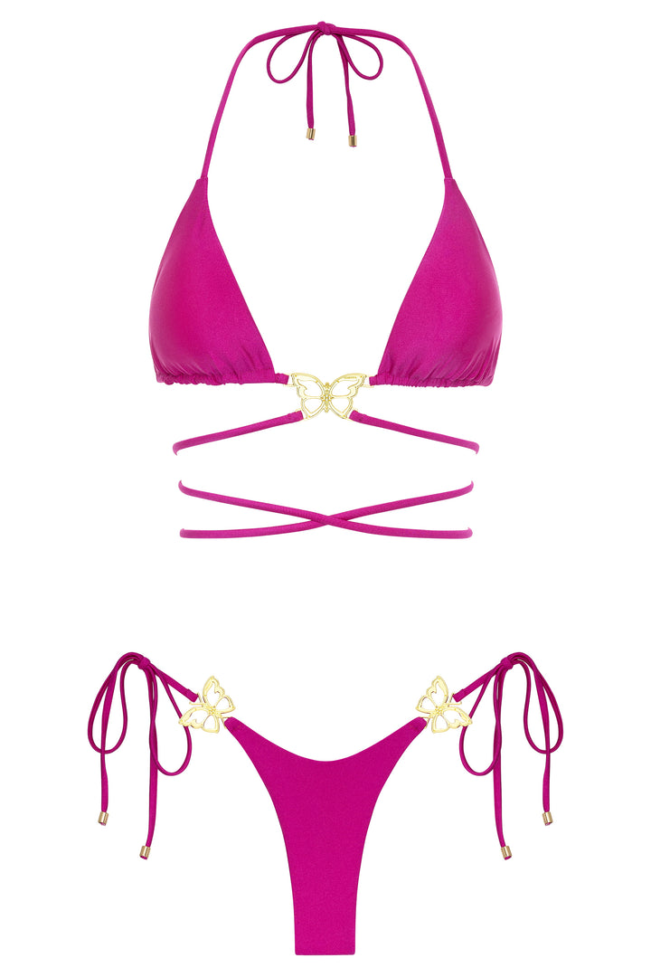 bikini Mariposa Top and Bottom Black Shimmer Bikini Mariposa Top and Bottom Black Shimmer Bikini NIKOZA