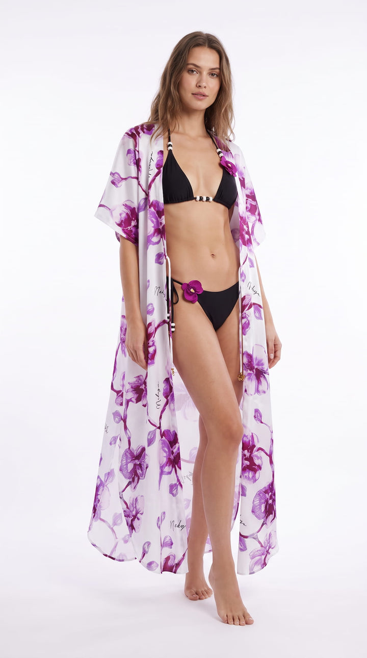 cover up Miranda long cover up 100% Silk Satin Miranda Long Silk Satin Cover-Up | NIKOZA NIKOZA