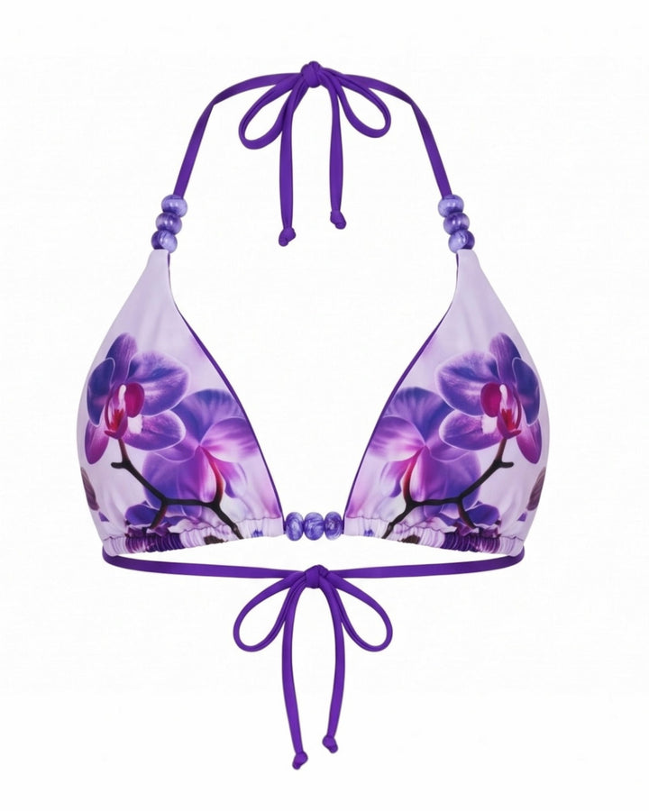 bikini top Multicolor / XS Amethyst Orchid Bikini Top Amethyst Orchid Triangle Bikini Top | NIKOZA NIKOZA