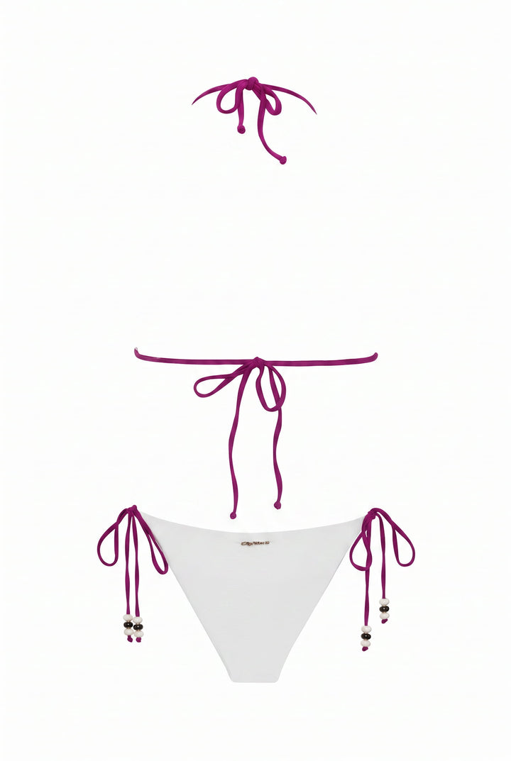 bikini top Pink Petals Top Orchid Triangle Bikini Top | NIKOZA Swimwear NIKOZA