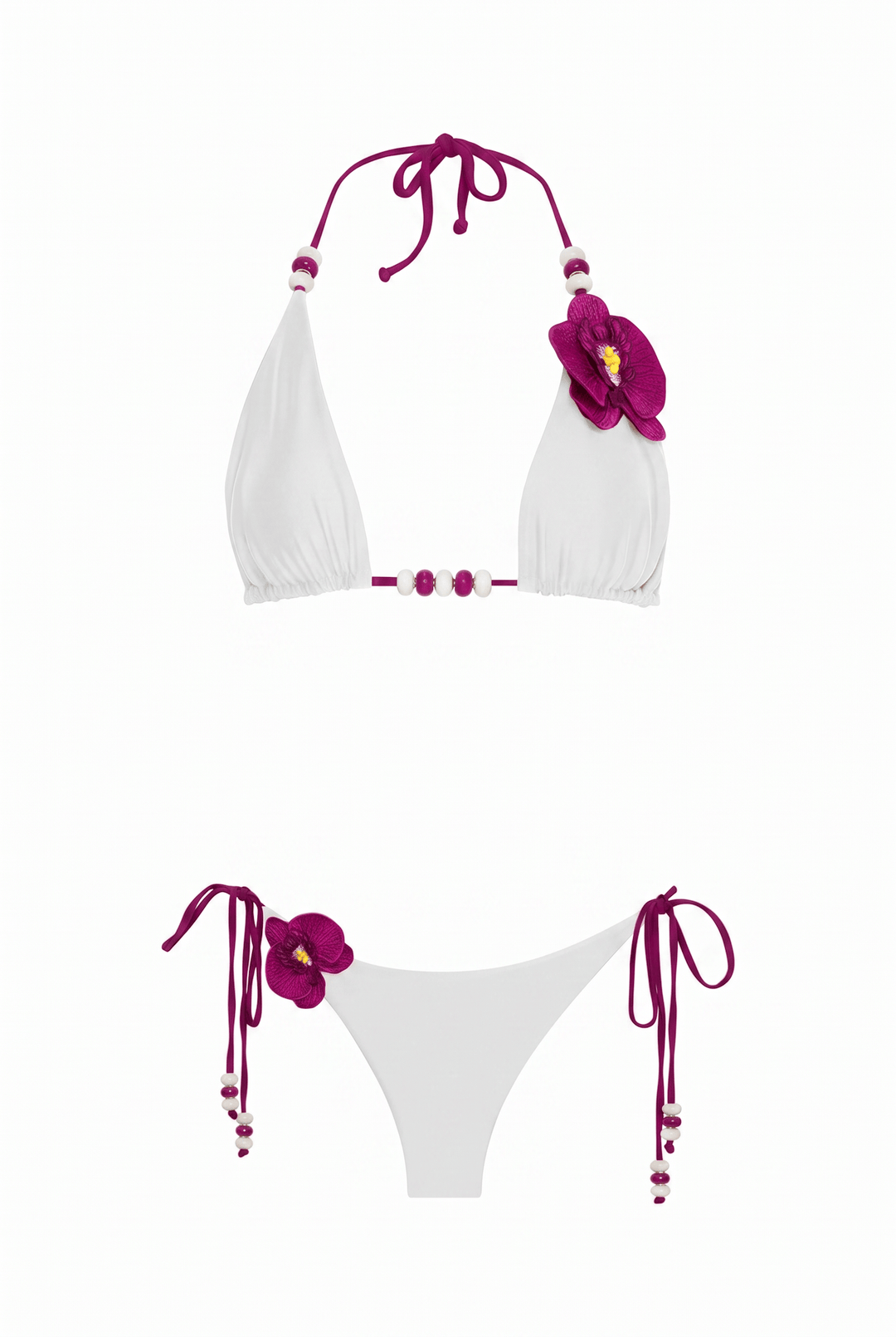 bikini top Pink Petals Top Orchid Triangle Bikini Top | NIKOZA Swimwear NIKOZA