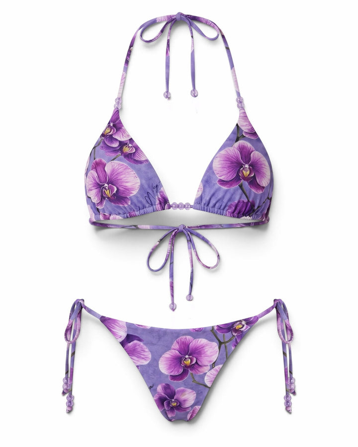 bikini bottom Violet Muse Bikini Bottom Violet Muse Tie-Side Bikini Bottom | Purple Floral Swimwear - NIKOZA" NIKOZA