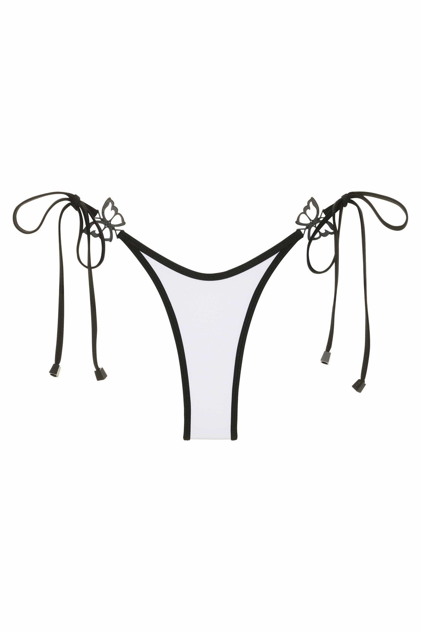bikini bottom black-white / XS Brickell Chic Bottom 2023 Cattleya Fuchsia/Black Reversible Tie Side Bikini Bottom Olga Nikoza Swimwear