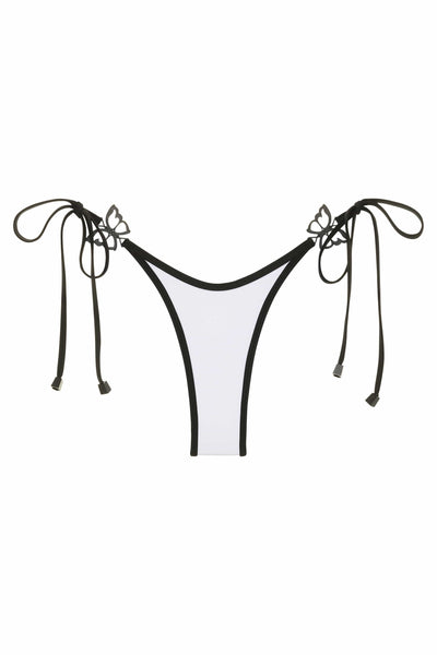 bikini bottom black-white / XS Brickell Chic Bottom 2023 Cattleya Fuchsia/Black Reversible Tie Side Bikini Bottom Olga Nikoza Swimwear