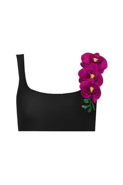 Top Black / XS Orchids of Biscayne Top 2023 Nikoza Swimwear Orchids of Biscayne White Bikini Top Olga Nikoza Swimwear