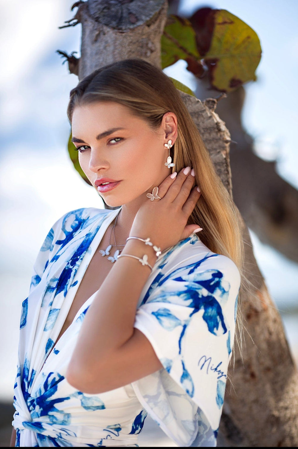 Copy of .925 Silver w/ Mother Of Pearl Cubic Zirconia Encrusted Swirl Butterfly Ring Jewelry 2023 Silver .925 Cubic Zirconia Swirl Butterfly Ring Jewelry Olga Nikoza Swimwear