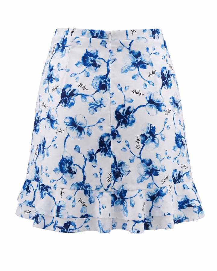skirt Fleur de Mer Mini Skirt Fleur de Mer Mini Skirt | Blue &amp; White Swim Cover-Up | NIKOZA Olga Nikoza Swimwear
