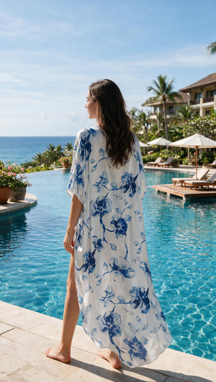 cover up Miranda long cover up 100% Silk 100% Silk Long Cover-up | Miranda Silk Chiffon Cover-up | Nikoza Olga Nikoza Swimwear