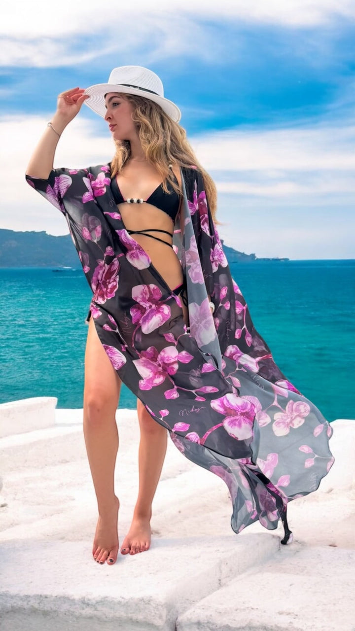 cover up Miranda long cover up 100% Silk Nikoza Swimwear Key Largo cover up (long) Olga Nikoza Swimwear