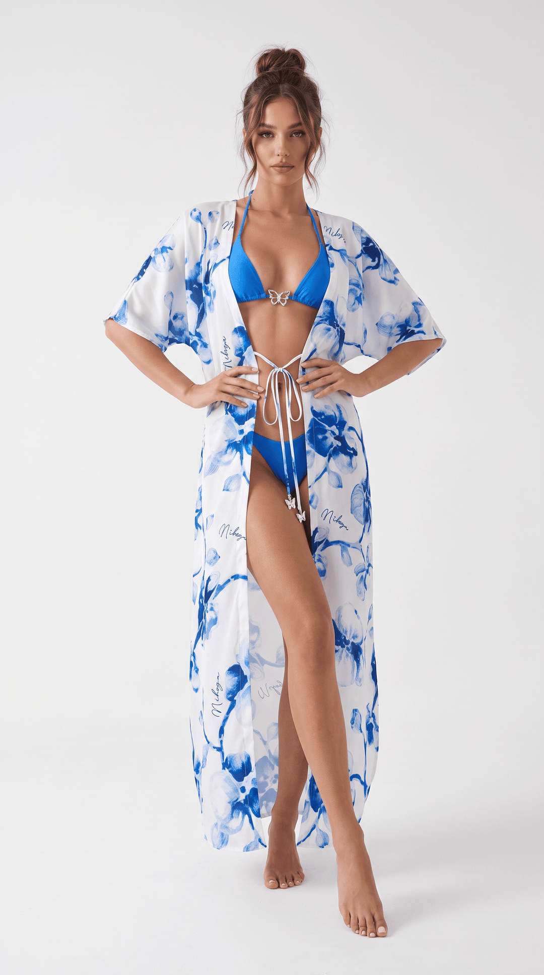 cover up Miranda Long Cover-Up in 100% Silk Satin Miranda Long Silk Satin Cover-Up | NIKOZA Olga Nikoza Swimwear