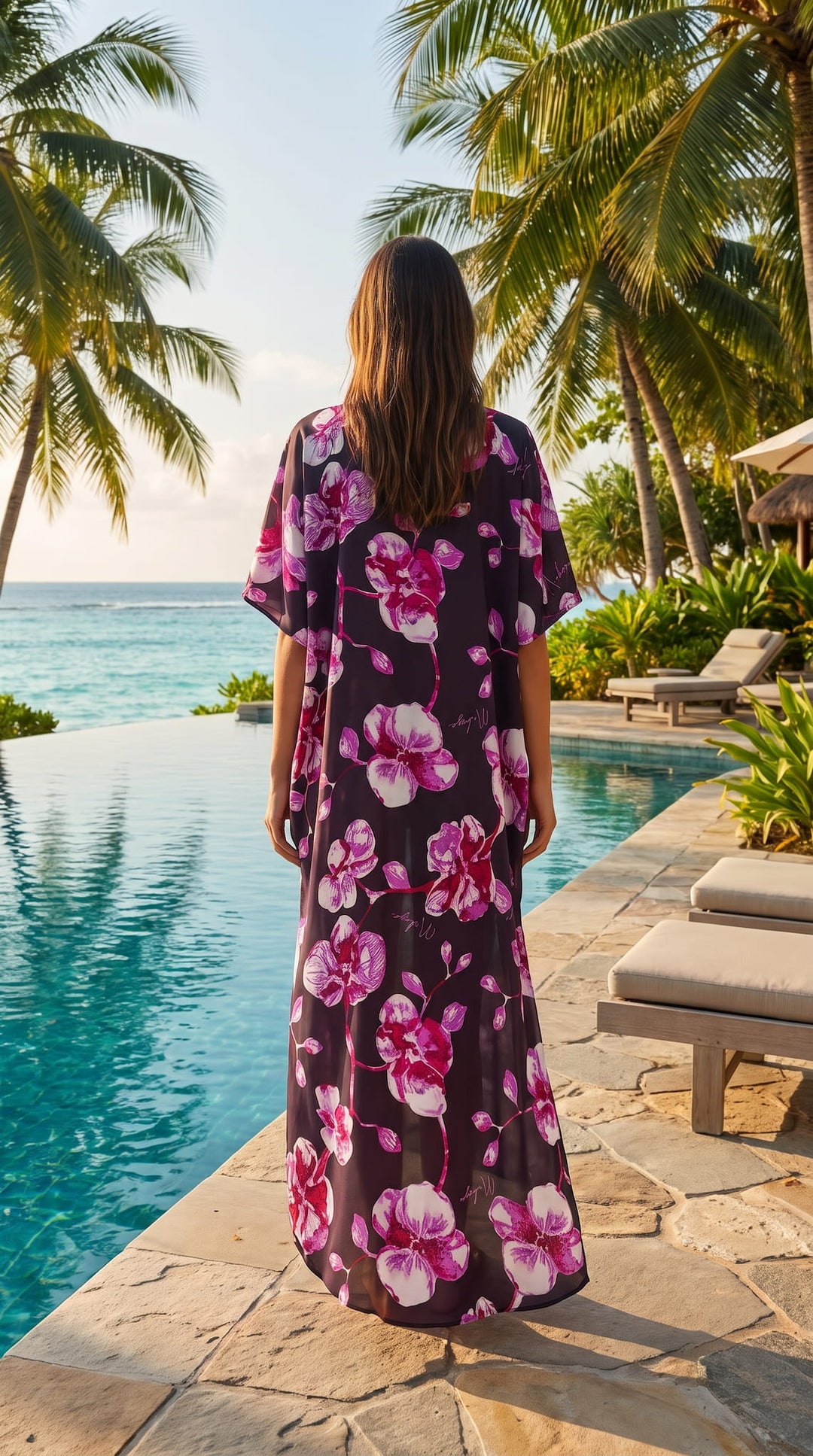 cover up Miranda Long Cover-Up in 100% Silk Satin Miranda Long Silk Satin Cover-Up | NIKOZA Olga Nikoza Swimwear