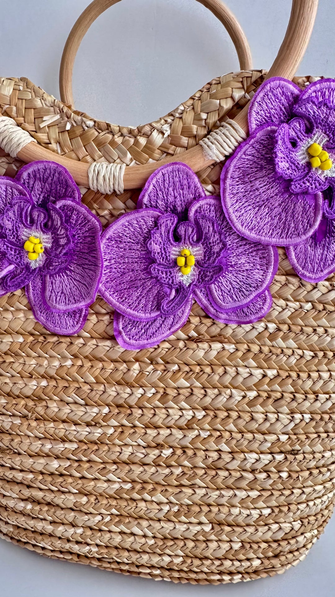 Bag Natural Straw Goddess in Lilac Straw Beach Bag Goddess in Lilac Straw Beach Bag Olga Nikoza Swimwear