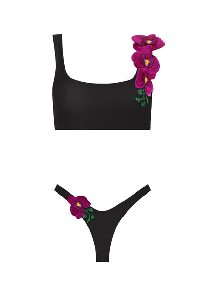 Orchids of Biscayne Bikini 2023 Nikoza Swimwear Orchids of Biscayne Fuchsia Bikini Top Olga Nikoza Swimwear