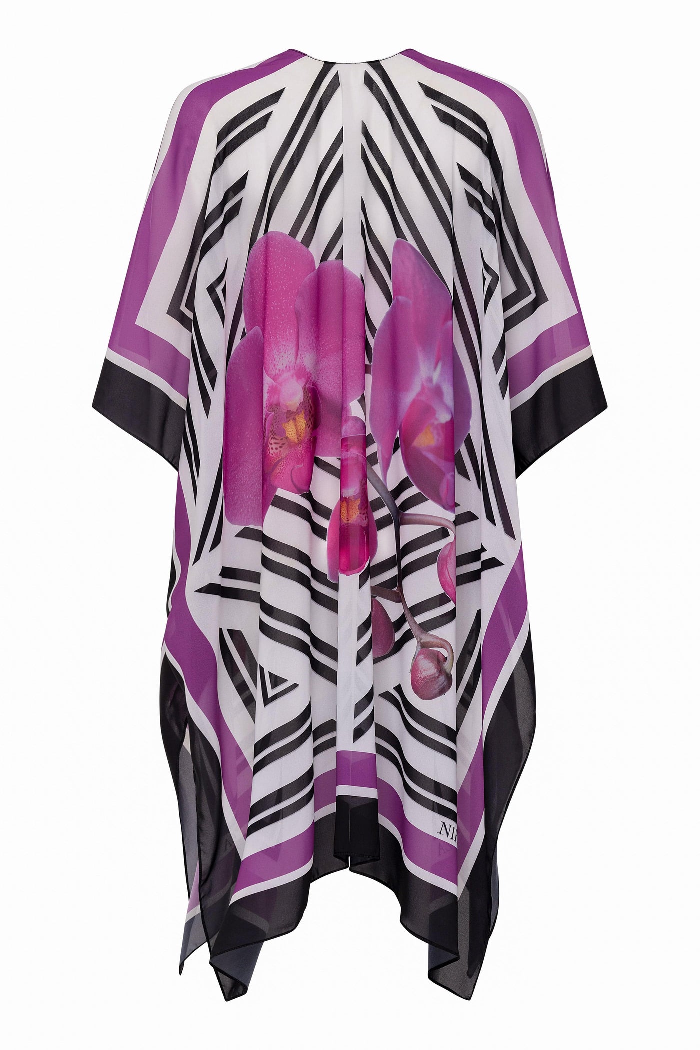 cover up White/Multi / One Size Phalaenopsis Tunic-100% Silk 2023 Nikoza Swimwear Key Largo cover up (long) Olga Nikoza Swimwear