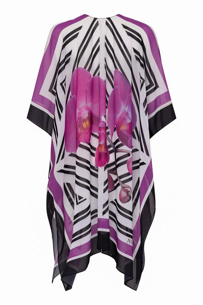cover up White/Multi / One Size Phalaenopsis Tunic-100% Silk 2023 Nikoza Swimwear Key Largo cover up (long) Olga Nikoza Swimwear