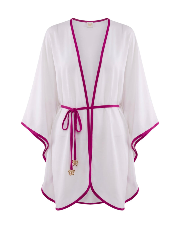cover up White-Pink / One Size Brickell Chic Tunic Brickell Chic Tunic Cover-Up | Luxury Swimwear | Nikoza Olga Nikoza Swimwear