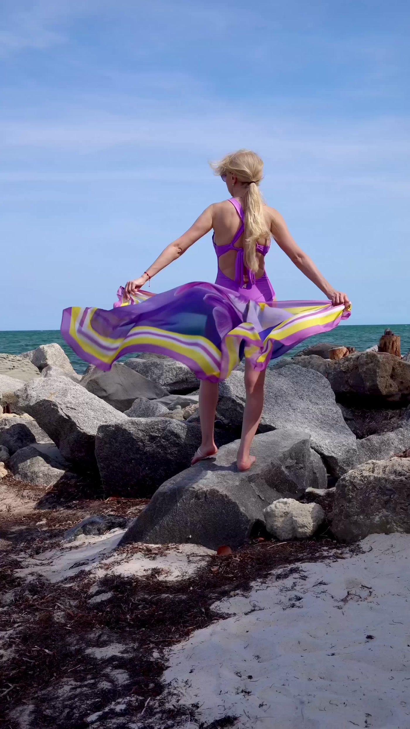 Goddess in Lilac Pareo 100% Silk