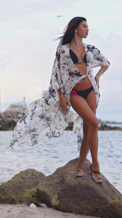 Miranda long cover up 100% Silk