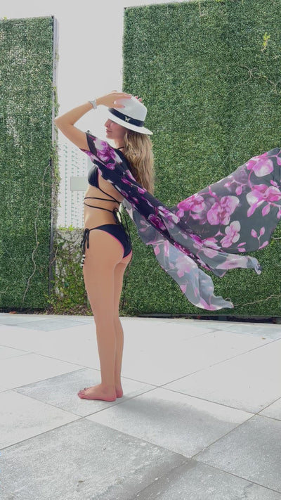 Miranda long cover up 100 % Silk