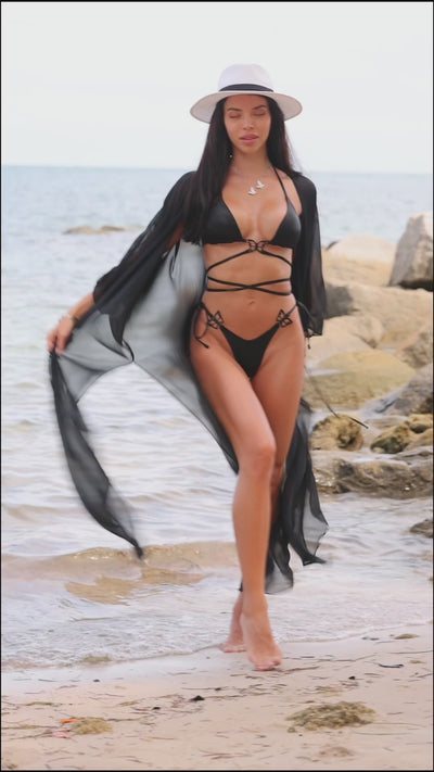 Key West cover up Tunic (long) 100 % Silk Chiffon