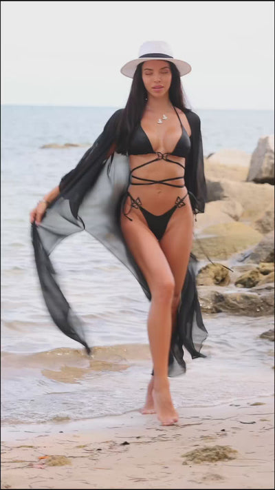 Key West cover up Tunic (long) 100 % Silk Chiffon
