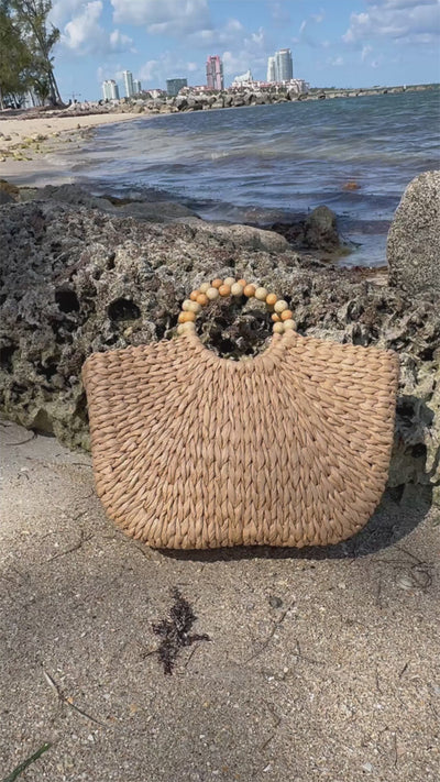 Eco Chic Natural Straw Beach Bag