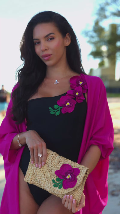 Karla Straw Clutch