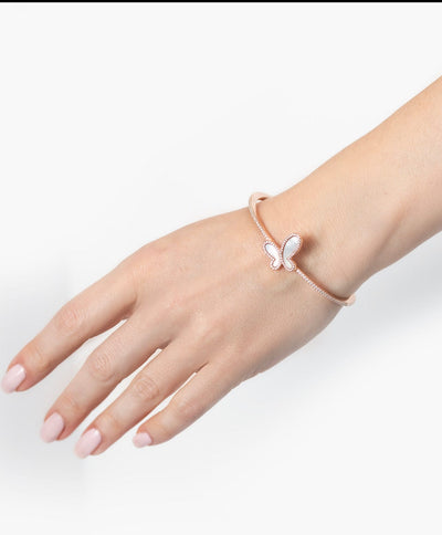 .925 Silver Mother Of Pearl Butterfly Women's Bangle Bracelet Jewelry 2022 Silver Mother Of Pearl Butterfly Women's Bangle Jewelry Olga Nikoza Swimwear