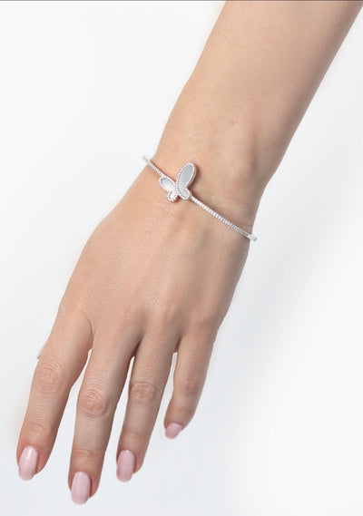 .925 Silver Mother Of Pearl Butterfly Women's Bangle Bracelet Jewelry 2022 Silver Mother Of Pearl Butterfly Women's Bangle Jewelry Olga Nikoza Swimwear