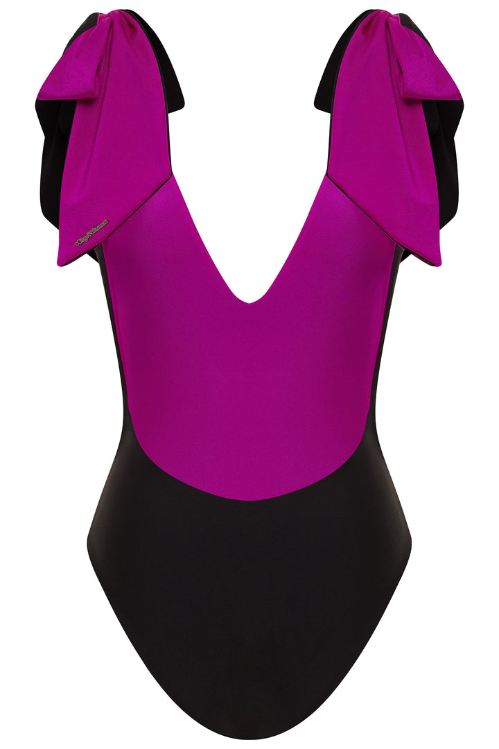 American Lady Fuchsia/Black Reversible One Piece Swimsuit 2022 Nikoza Swimwear American Lady Fuchsia Black One Piece Swimsuit Olga Nikoza Swimwear