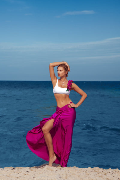 skirt Arcellia Black Skirt 2023 Nikoza Swimwear Arcellia Fucsia Black Skirt Cover-Up Olga Nikoza Swimwear