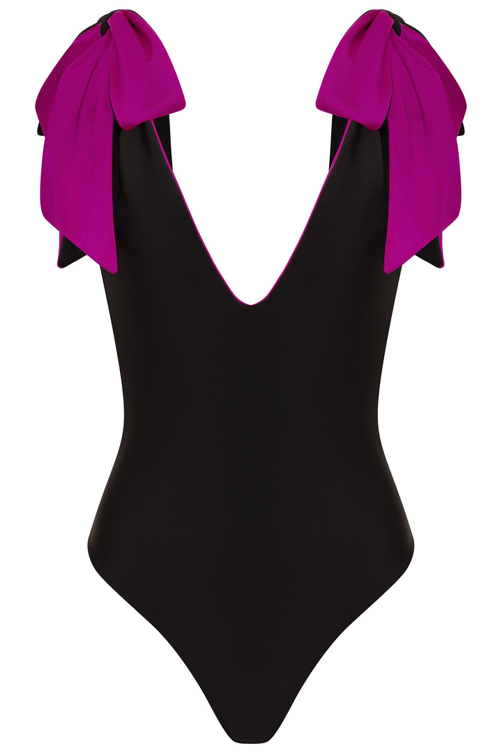 black-pink-reversible / XS American Lady Fuchsia/Black Reversible One Piece Swimsuit 2022 Nikoza Swimwear American Lady Fuchsia Black One Piece Swimsuit Olga Nikoza Swimwear