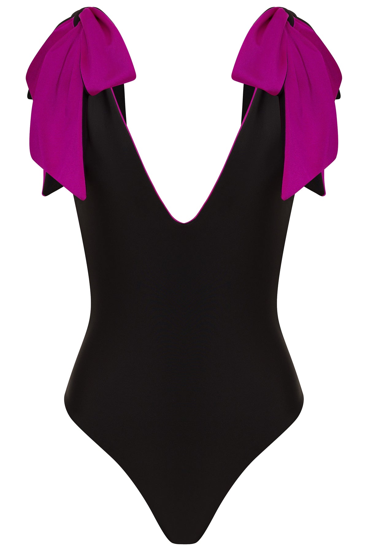 black-pink-reversible / XS American Lady Fuchsia/Black Reversible One Piece Swimsuit 2022 Nikoza Swimwear American Lady Fuchsia Black One Piece Swimsuit Olga Nikoza Swimwear