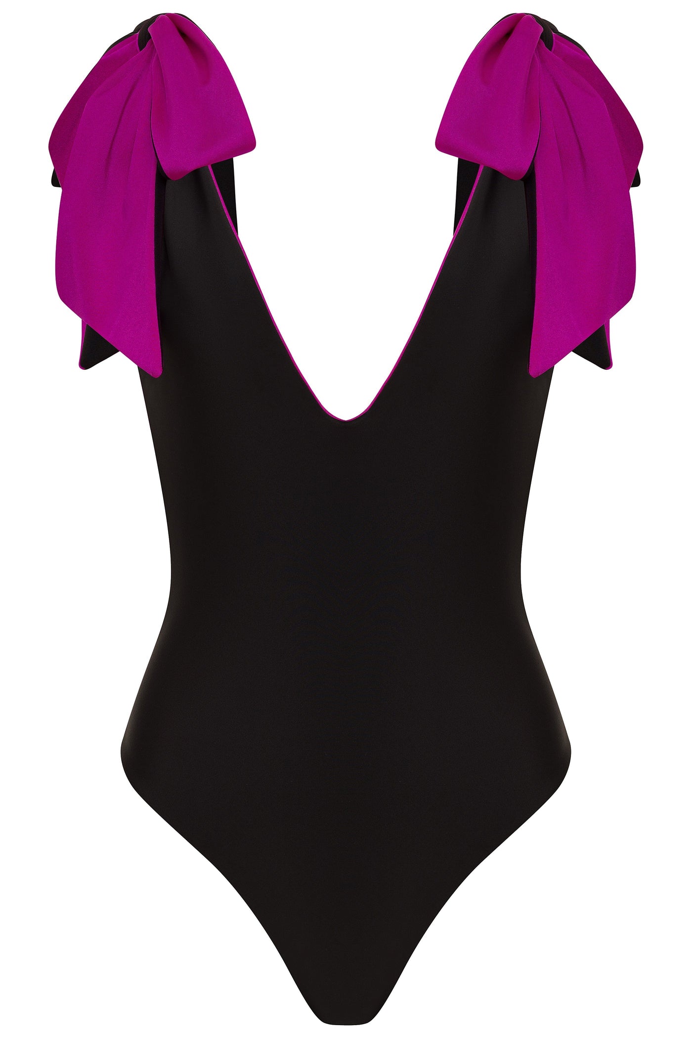 black-pink-reversible / XS American Lady Fuchsia/Black Reversible One Piece Swimsuit 2022 Nikoza Swimwear American Lady Fuchsia Black One Piece Swimsuit Olga Nikoza Swimwear