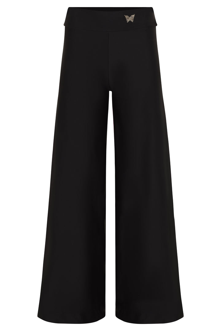 Black / XS Fisher Island Fucsia Resort Pants Cover Up 2022 Nikoza Swimwear Fucsia Fisher Island Resort Wear Pants Olga Nikoza Swimwear